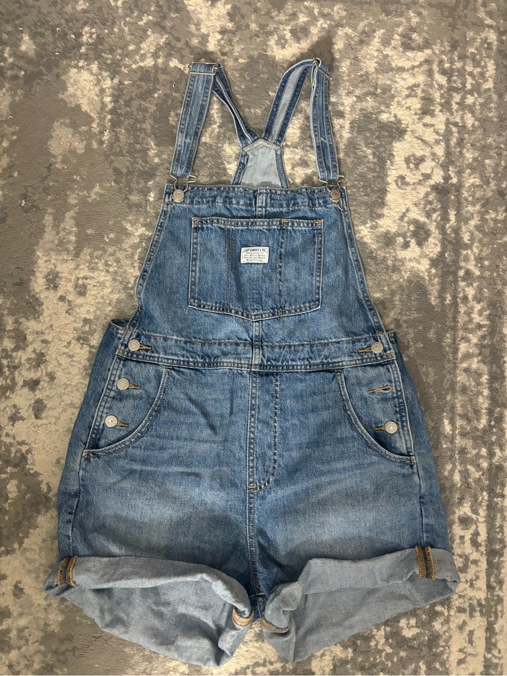 Levi’s Strauss Classic Denim Short Overalls - Medium Blue